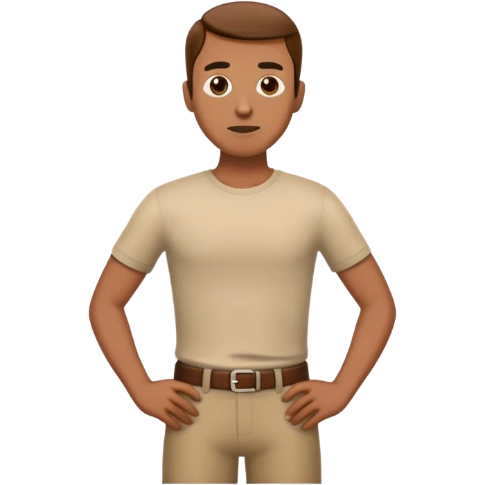 man standing with his hands on his hips emoji