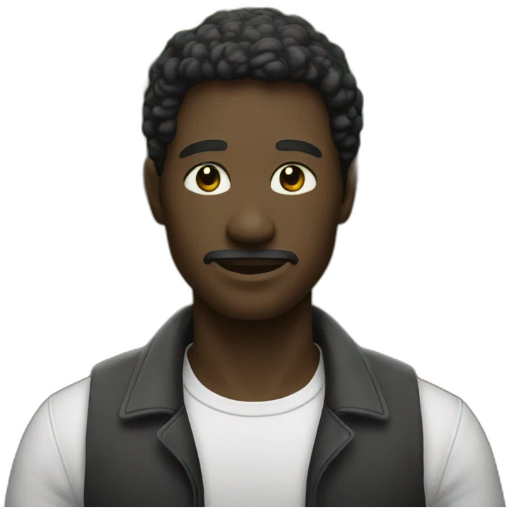 Un homme noir dans un champs de coton emoji