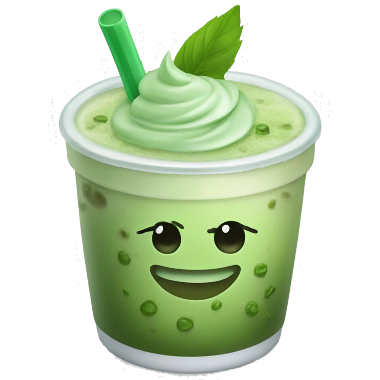 iced matcha latte  emoji