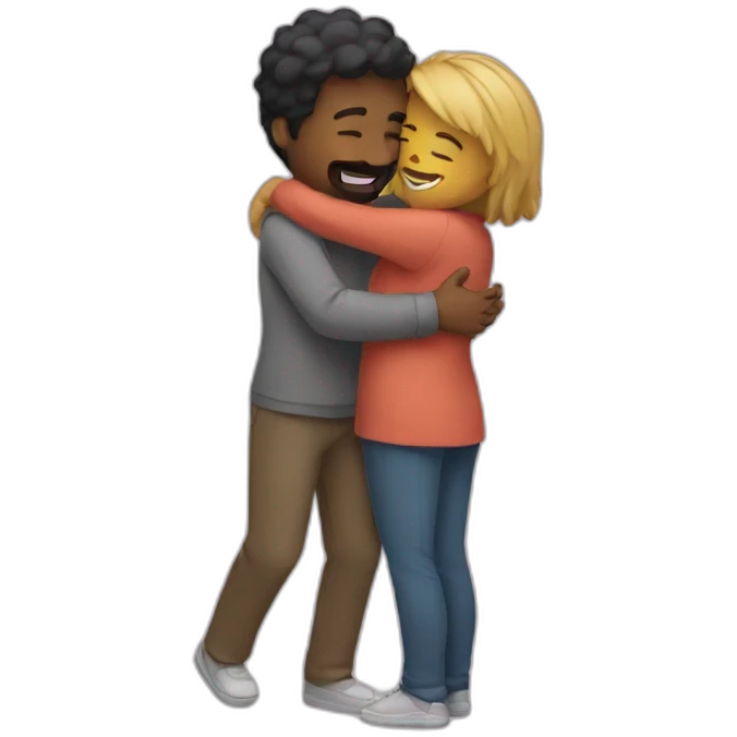 two people hugging emoji