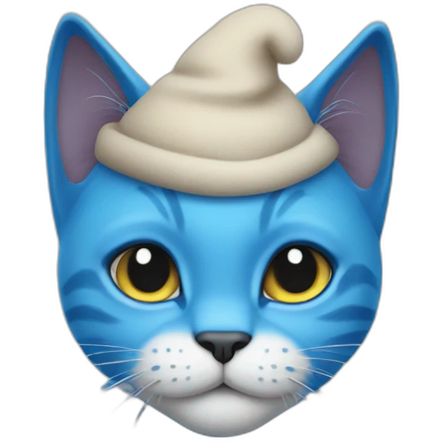 Blue smurf cat emoji