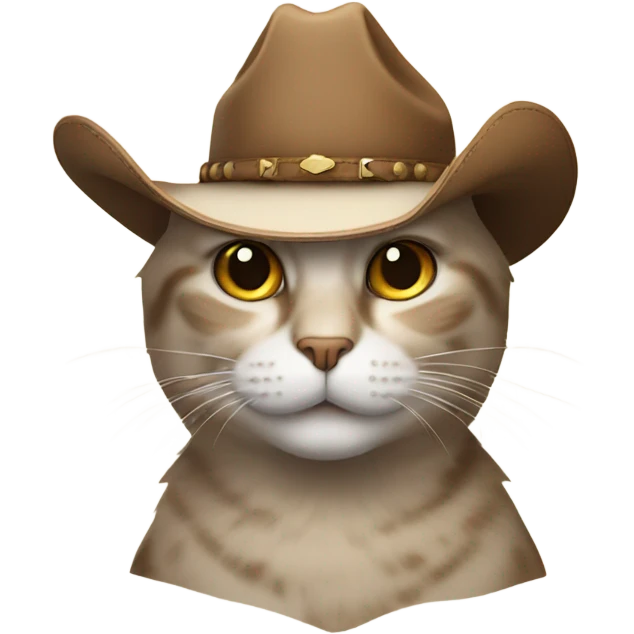 Cat with cowboy hat emoji