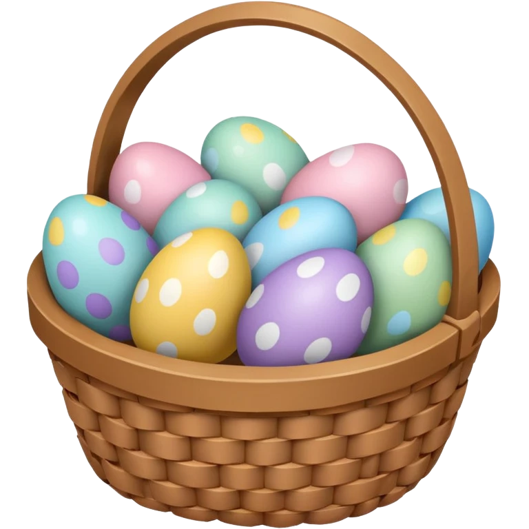 basket full of easter eggs emoji