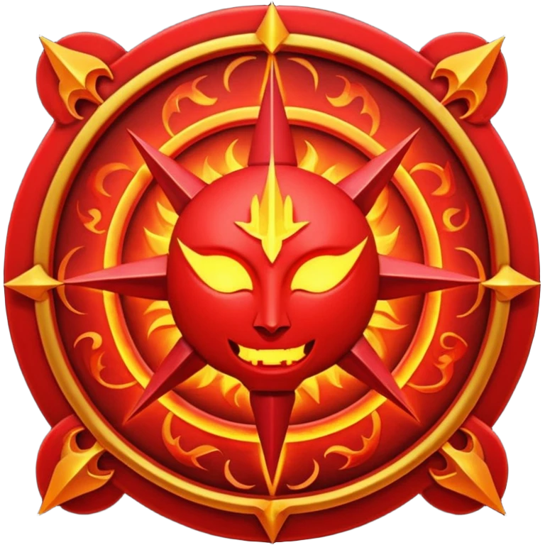 Ancient sigil radiating lustful energy, infernal erotic magic emoji