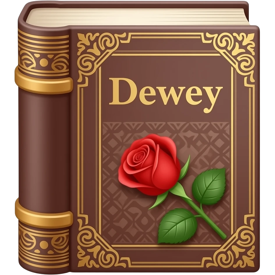Rose closed dewey emoji