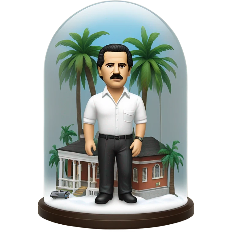 pablo escobar in snowing ball emoji