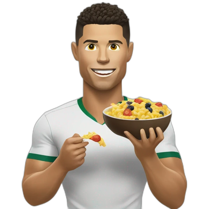 Ronaldo eating emoji