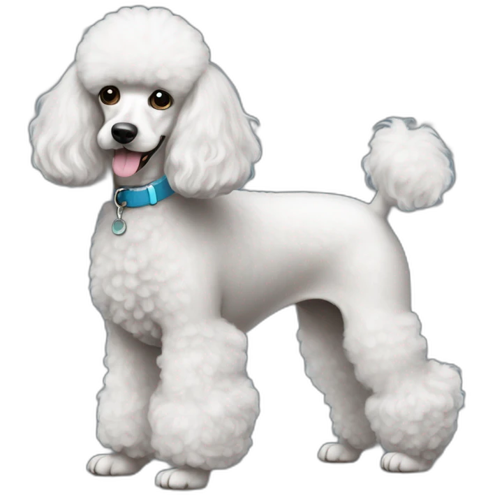 Dog Standart Poodle full body emoji