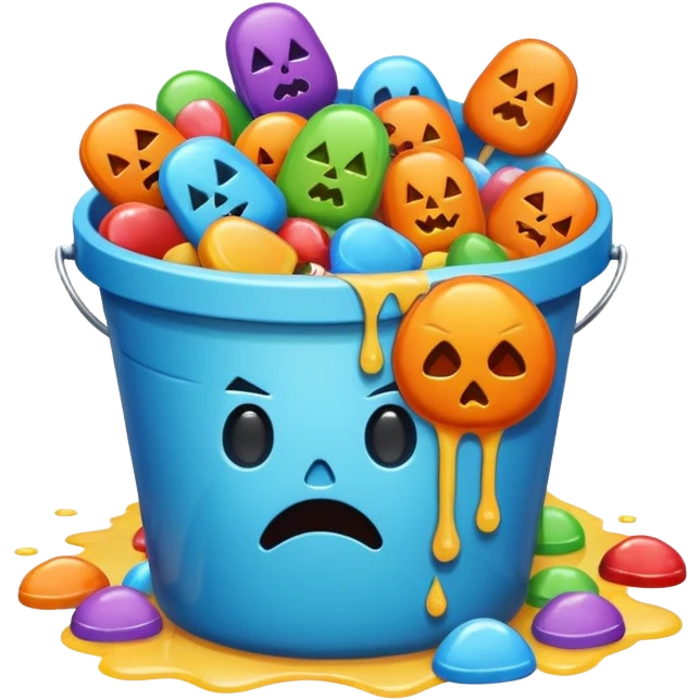 Crying candy because they’ve fallen out of the Halloween bucket  emoji