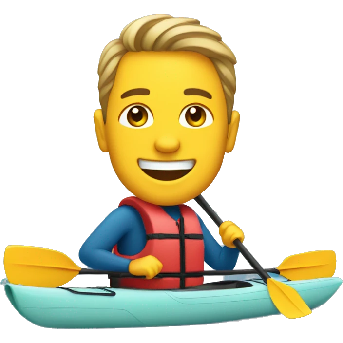 happy kayak driver emoji