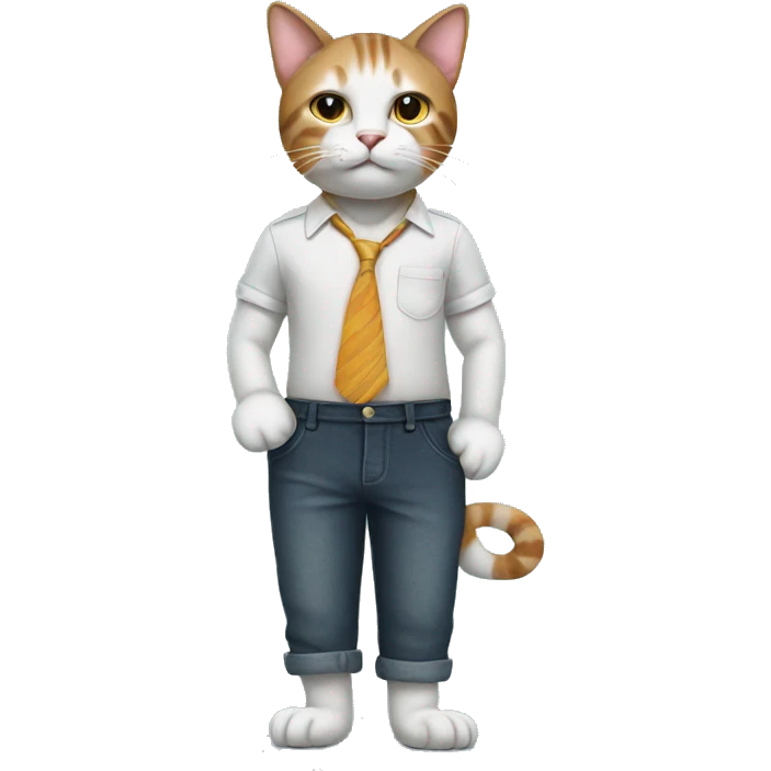 Cat wearing pants emoji