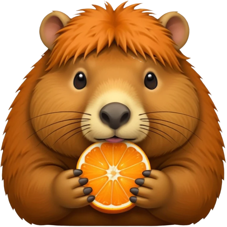 CAPYBARA WITH ORANGE emoji