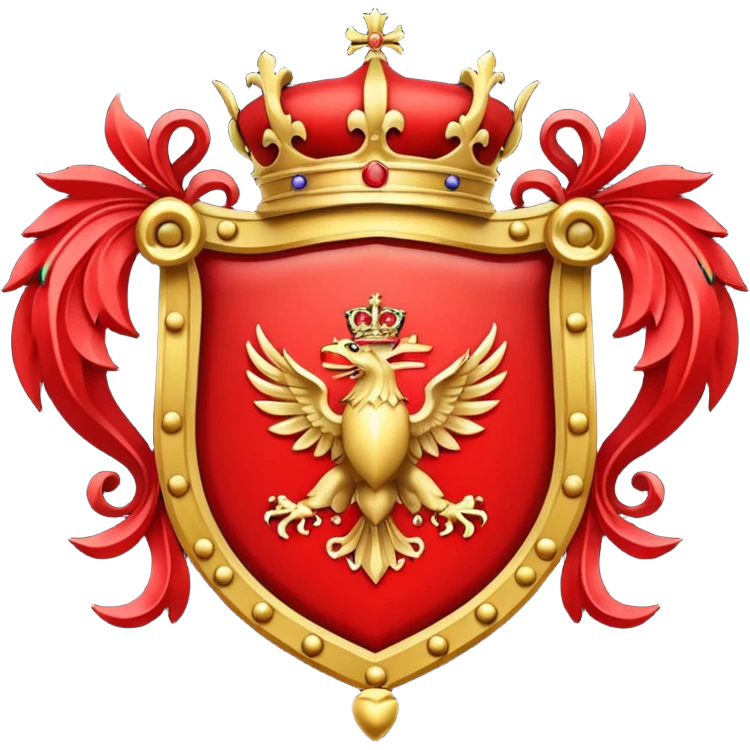 Royal crest (mainly red) emoji