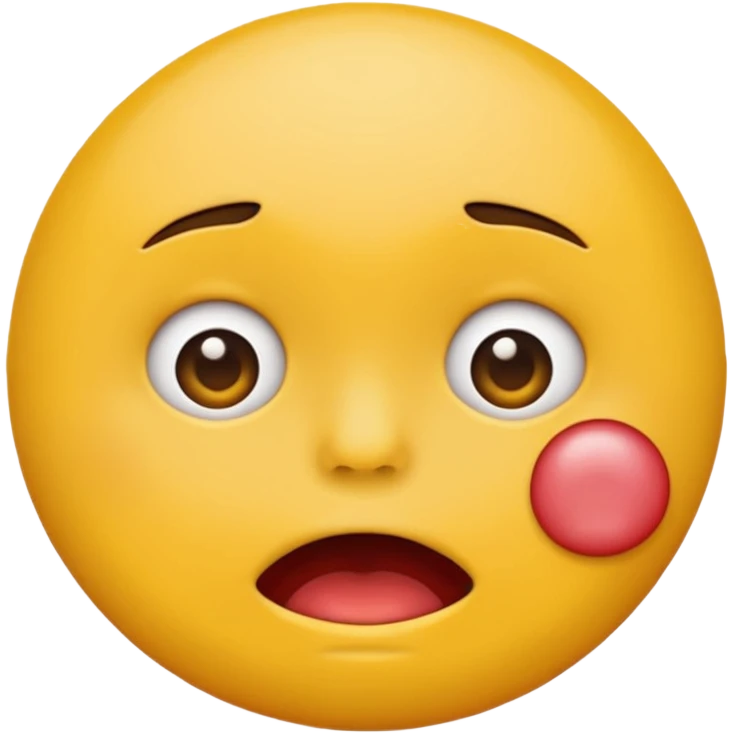 Yellow circle biting lip emoji emoji