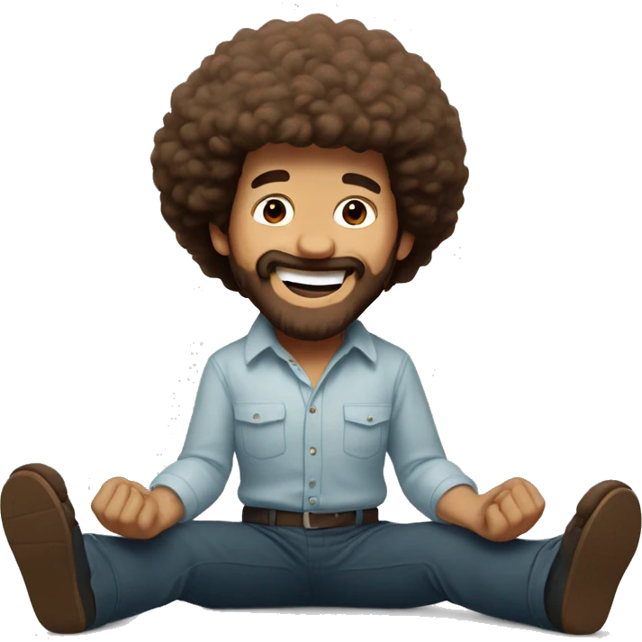 Bob Ross doing splits emoji