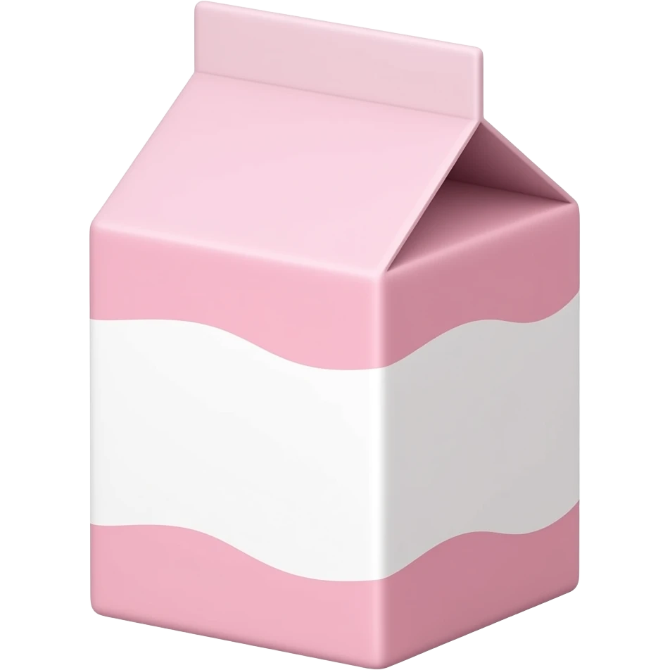 Make a pastel pink milk carton! emoji