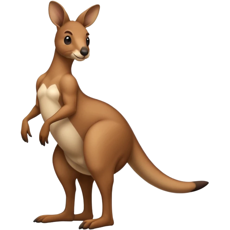 Kangaroo balancing on its tail emoji