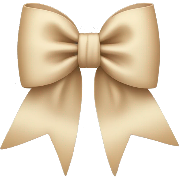 Beige bow emoji
