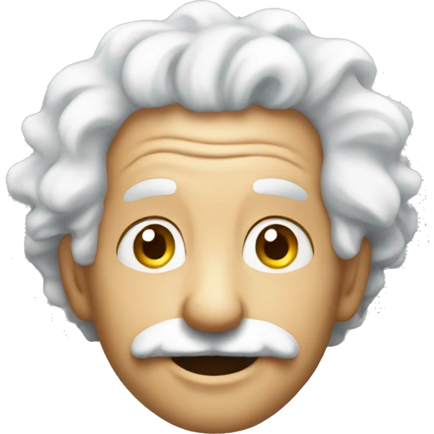 Emoji looking like happy einstein that can be used inn tekst emoji