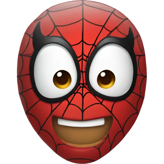 Spiderman face smile emoji