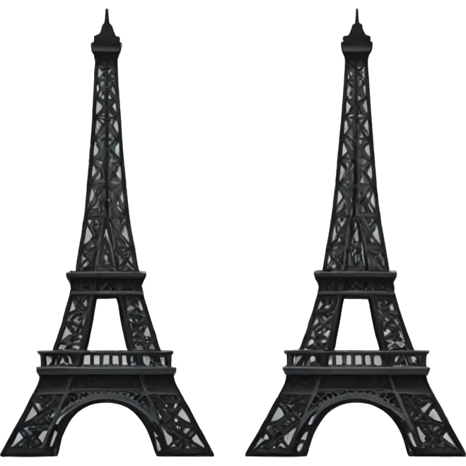Black Eiffel Tower  emoji
