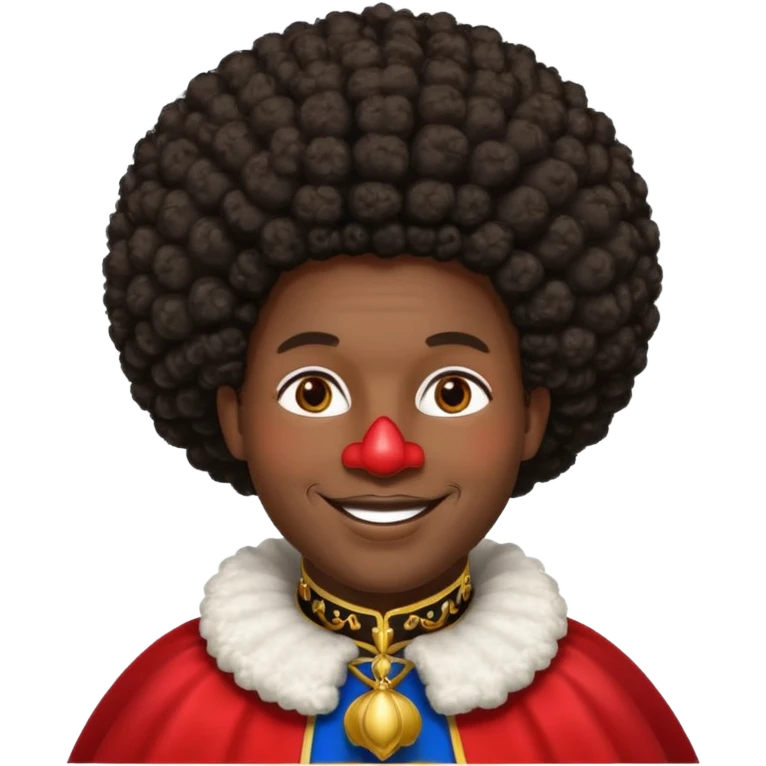 Zwarte Piet , de knecht van Sinterklaas. Met zijn kraag, Afro haar en een muts op zijn/ haar hoofd goofd emoji