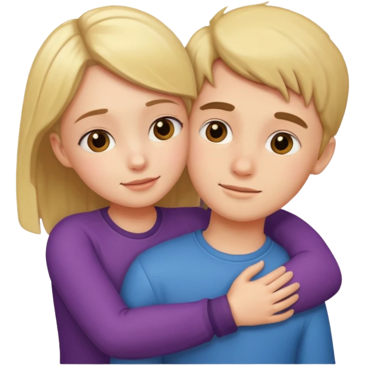 girl and boy hugging  emoji