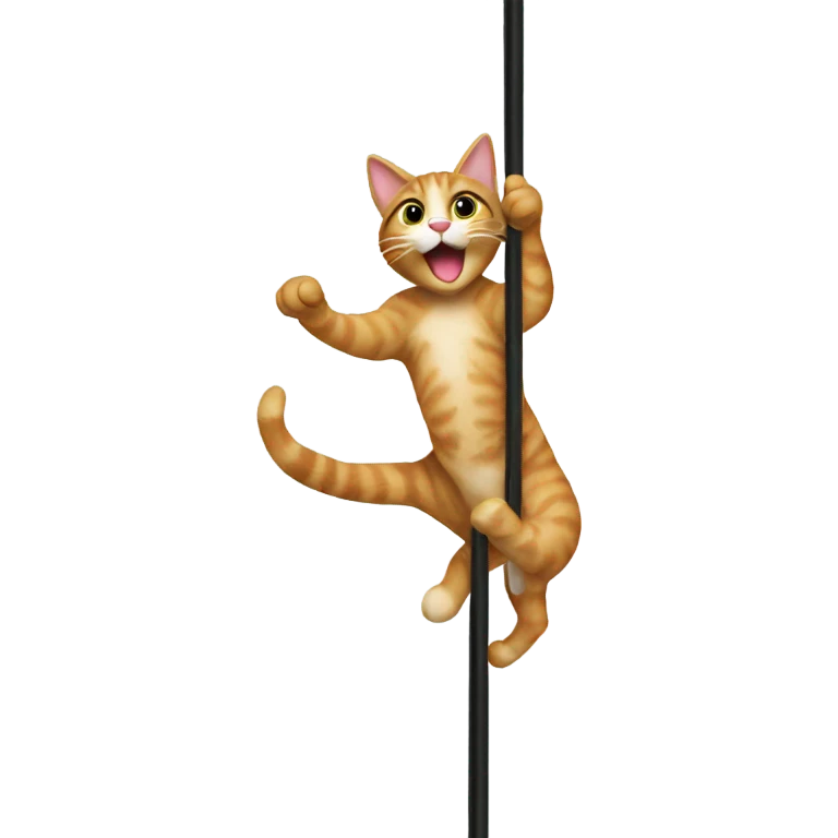 Cat  pole dancing emoji
