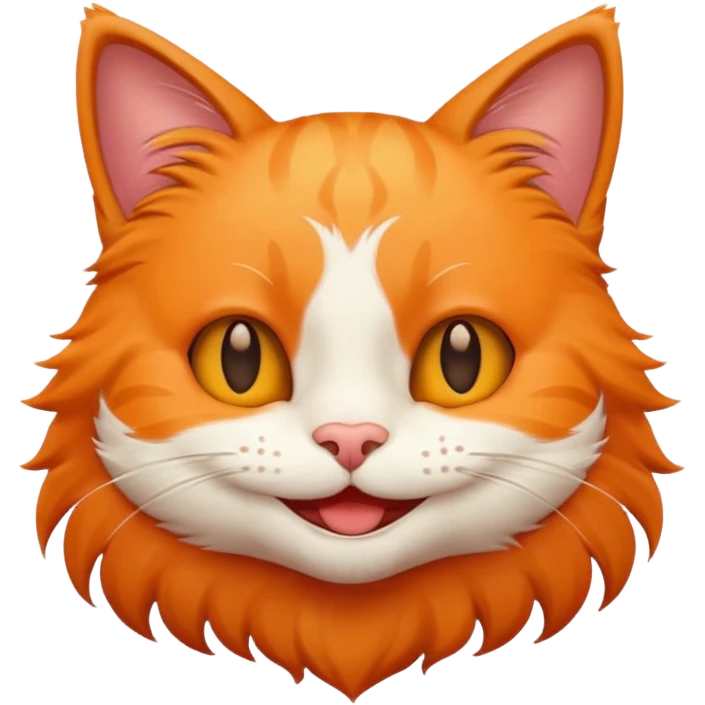 Cat Orange smile emoji