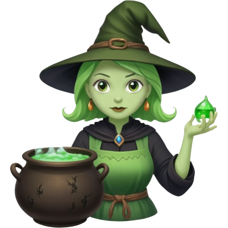 green witch cooking potion emoji