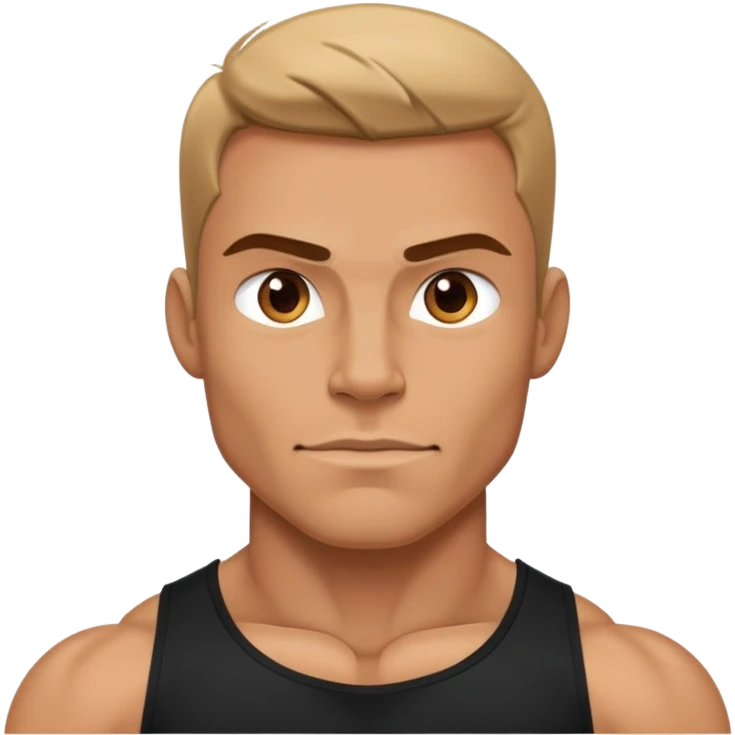 muscular male in black shirt emoji
