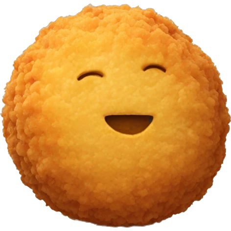 Fried cheese ball emoji