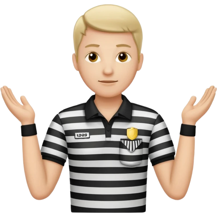referee with crossed arms up emoji