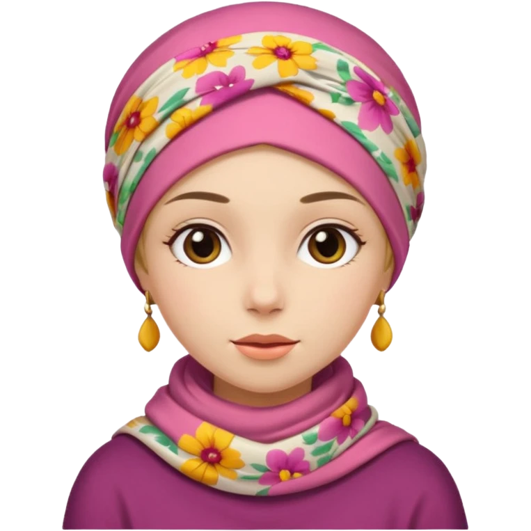 A girl wearing a headscarf emoji