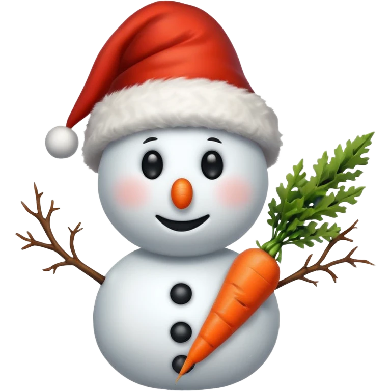 Snowman with Santa hat emoji