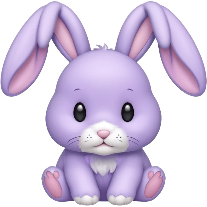 Lavender bunny with floppy ears  emoji
