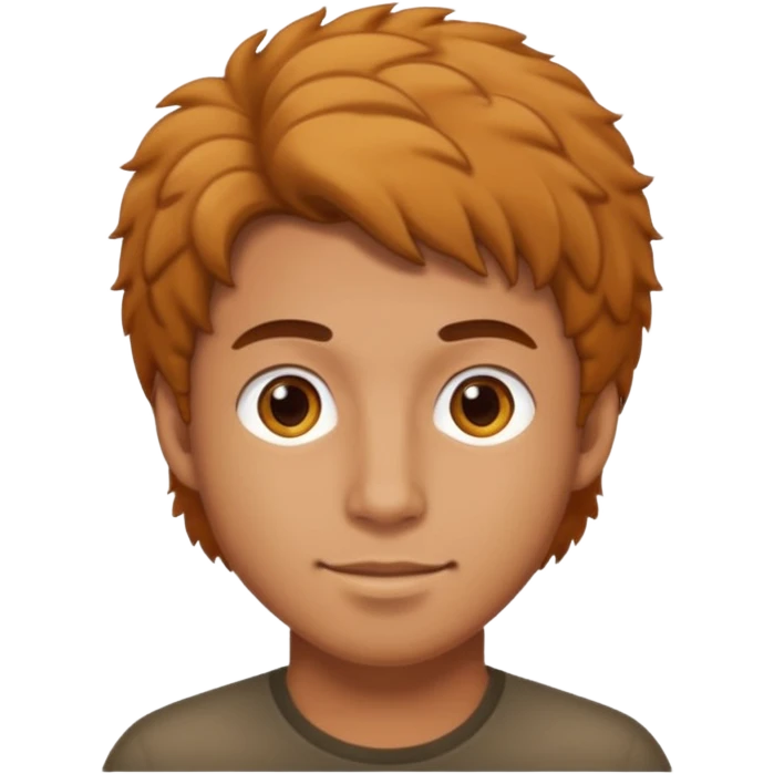 man with coily chairs only face brighter face emoji