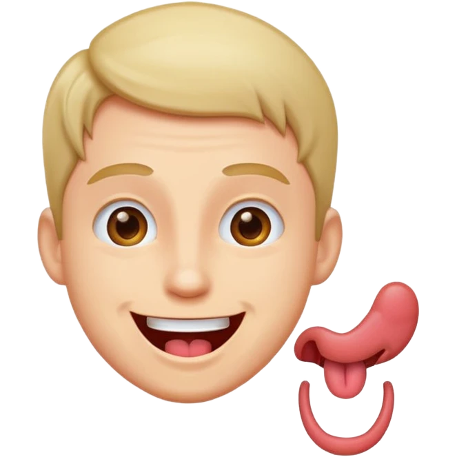 Man teasing toungue out  emoji