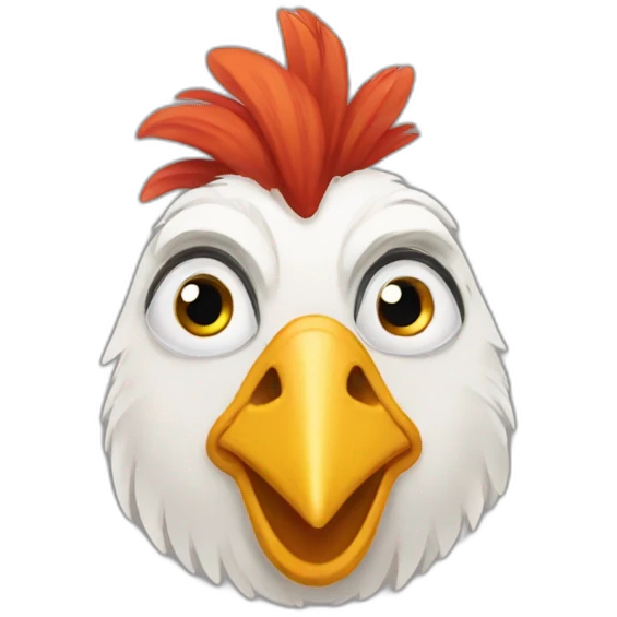 Gallina sorprendida  emoji