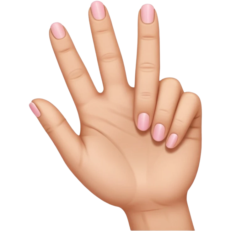 This emoji:🤙 but the lowest tumb is cut emoji