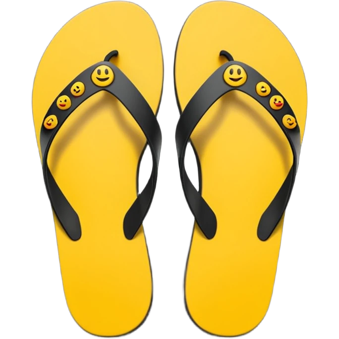 thin sandal sole, minimal detail, emoji style, viewed from the bottom emoji