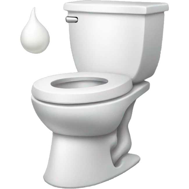 White toilet with a head and neck protruding from the opening in the bowl emoji