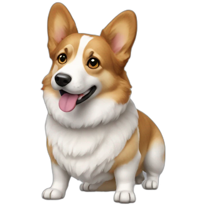 Dog corgi cardigan emoji