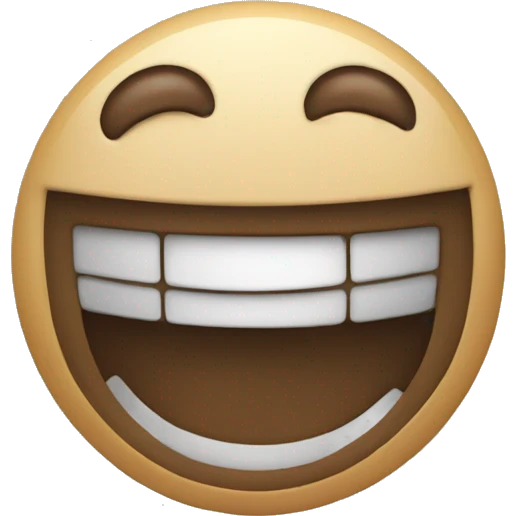 Un emoji sonriendo con frenillos  emoji