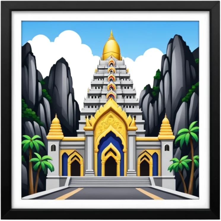 Batu caves sans le cadre noir emoji