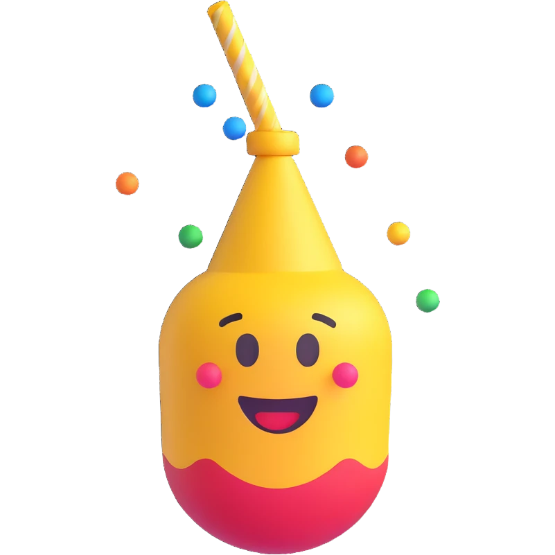 party popper 3D emoji emoji