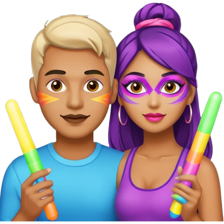 Raver guy and girl emoji