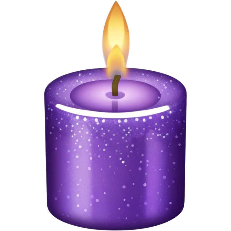 glitter purple candle emoji