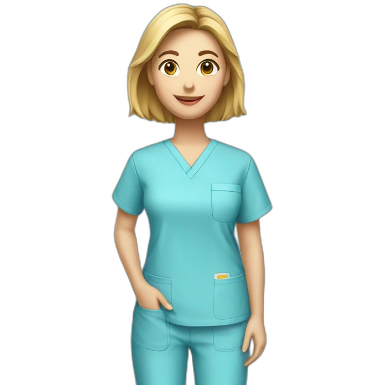 light blue scrub top emoji