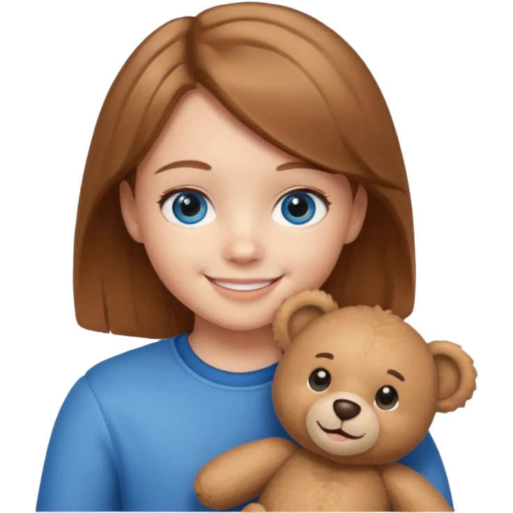 kids with teddy bear emoji